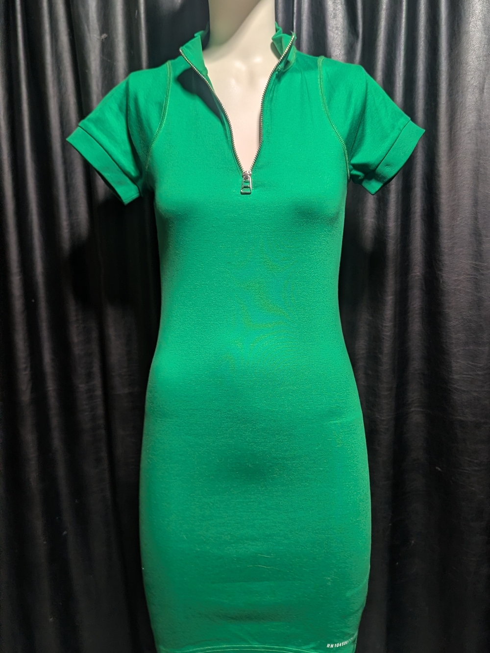NWT G-Star RAW Cycling Ultra Slim Dress XS Jolly Green Ribbed